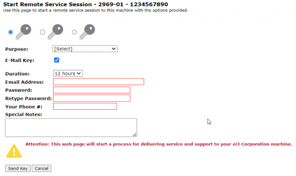 Starting a SERVICE Session – ei3 Knowledge Database