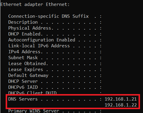 How to find your DNS server address – ei3 Knowledge Database